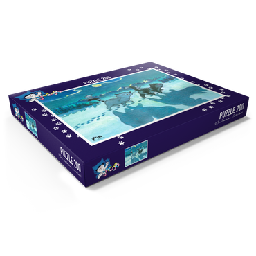 Darstellung des Puzzle Motivs Kater Jacob - Bei Nacht sind alle Katzen grau! 200 Puzzle Schachtel Ansicht1