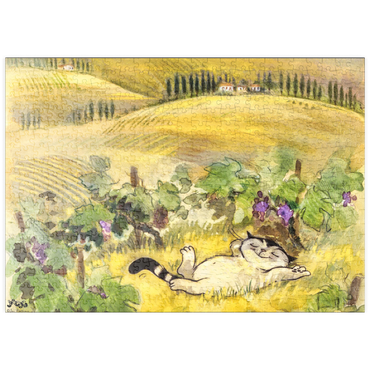 Darstellung des Puzzle Motivs puzzleplate Kater Jacob - Pause muss sein! 500 Puzzle