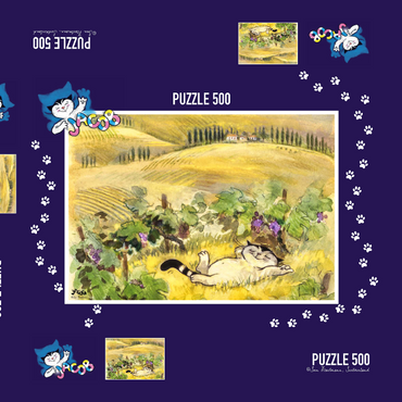 Darstellung des Puzzle Motivs Kater Jacob - Pause muss sein! 500 Puzzle Schachtel 3D Modell