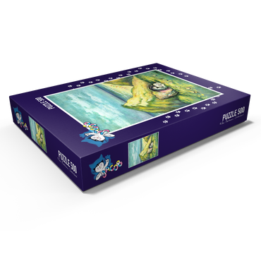 Darstellung des Puzzle Motivs Kater Jacob - Lieber Kuscheln als Muscheln! 500 Puzzle Schachtel Ansicht1