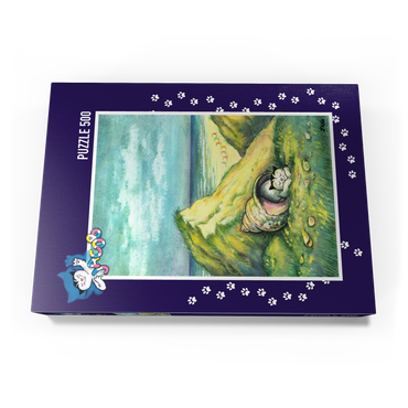 Darstellung des Puzzle Motivs Kater Jacob - Lieber Kuscheln als Muscheln! 500 Puzzle Schachtel Ansicht3