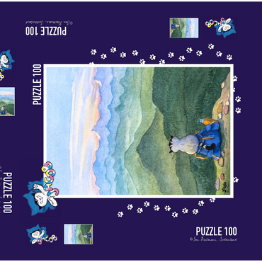 Darstellung des Puzzle Motivs Kater Jacob - Nichts ist unmöglich! 100 Puzzle Schachtel 3D Modell