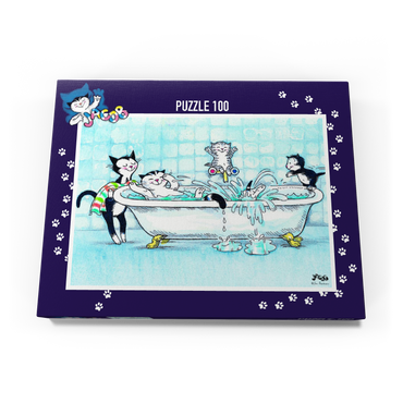 Darstellung des Puzzle Motivs Kater Jacob - Baden macht Spaß! 100 Puzzle Schachtel Ansicht3