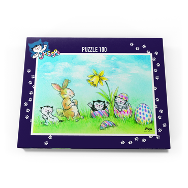 Darstellung des Puzzle Motivs Kater Jacob - Der Osterhase ist da! 100 Puzzle Schachtel Ansicht3