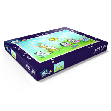 Darstellung des Puzzle Motivs Kater Jacob - Der Osterhase ist da! 200 Puzzle Schachtel Ansicht1