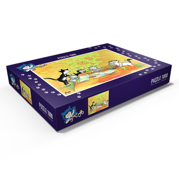Darstellung des Puzzle Motivs Kater Jacob - Die Fleissigen 1000 Puzzle Schachtel Ansicht1