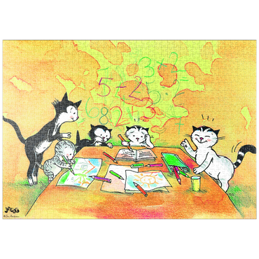 Darstellung des Puzzle Motivs puzzleplate Kater Jacob - Die Fleissigen 1000 Puzzle