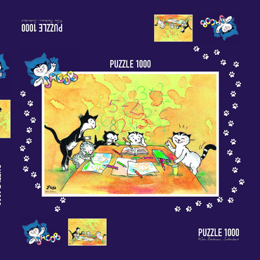 Darstellung des Puzzle Motivs Kater Jacob - Die Fleissigen 1000 Puzzle Schachtel 3D Modell