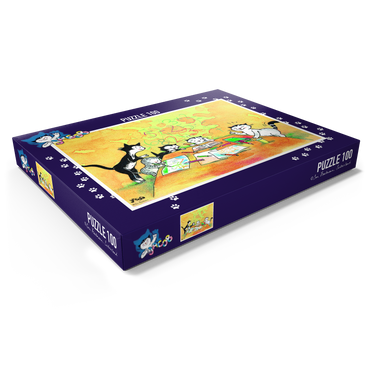 Darstellung des Puzzle Motivs Kater Jacob - Die Fleissigen 100 Puzzle Schachtel Ansicht1