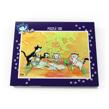 Darstellung des Puzzle Motivs Kater Jacob - Die Fleissigen 100 Puzzle Schachtel Ansicht3