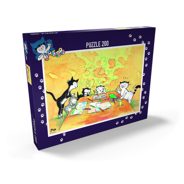 Darstellung des Puzzle Motivs Kater Jacob - Die Fleissigen 200 Puzzle Schachtel Ansicht2