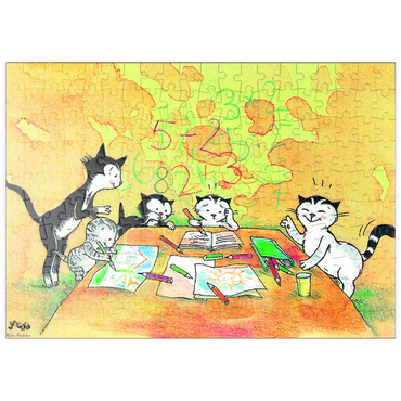 Darstellung des Puzzle Motivs puzzleplate Kater Jacob - Die Fleissigen 200 Puzzle