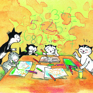 Darstellung des Puzzle Motivs Kater Jacob - Die Fleissigen 200 Puzzle 3D Modell