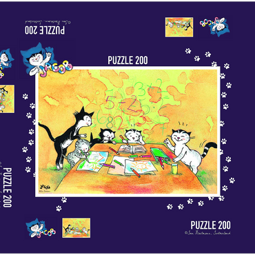 Darstellung des Puzzle Motivs Kater Jacob - Die Fleissigen 200 Puzzle Schachtel 3D Modell