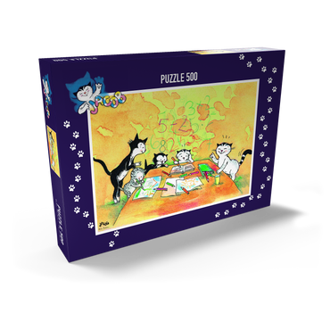 Darstellung des Puzzle Motivs Kater Jacob - Die Fleissigen 500 Puzzle Schachtel Ansicht2