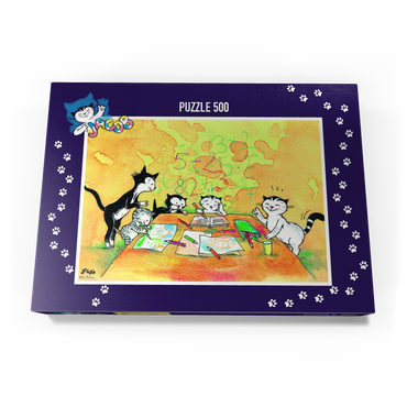Darstellung des Puzzle Motivs Kater Jacob - Die Fleissigen 500 Puzzle Schachtel Ansicht3