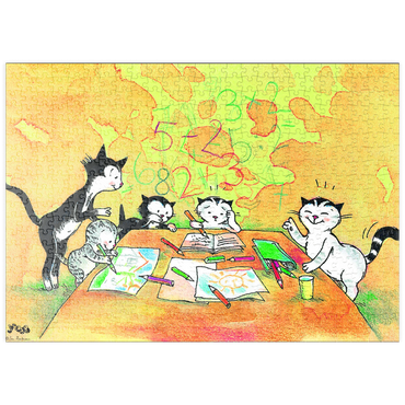 Darstellung des Puzzle Motivs puzzleplate Kater Jacob - Die Fleissigen 500 Puzzle