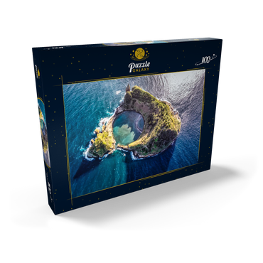 Darstellung des Puzzle Motivs Insel Vila Franca do Campo, Insel Sao Miguel, Azoren, Portugal 100 Puzzle Schachtel Ansicht2