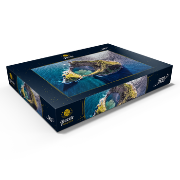 Darstellung des Puzzle Motivs Insel Vila Franca do Campo, Insel Sao Miguel, Azoren, Portugal 500 Puzzle Schachtel Ansicht1