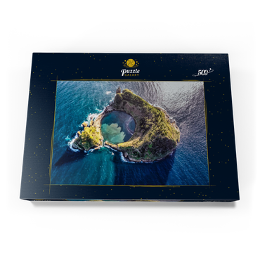 Darstellung des Puzzle Motivs Insel Vila Franca do Campo, Insel Sao Miguel, Azoren, Portugal 500 Puzzle Schachtel Ansicht3