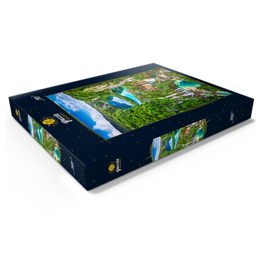 Darstellung des Puzzle Motivs Plitvice, Kroatien - Panoramablick auf die wunderschönen Wasserfälle der Plitvicer Seen 200 Puzzle Schachtel Ansicht1