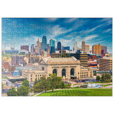 Darstellung des Puzzle Motivs puzzleplate Skyline von Kansas City, Missouri, USA 200 Puzzle