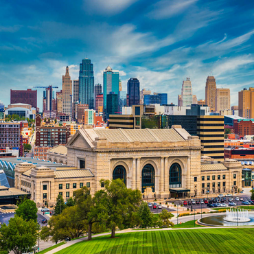 Darstellung des Puzzle Motivs Skyline von Kansas City, Missouri, USA 200 Puzzle 3D Modell