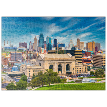 Darstellung des Puzzle Motivs puzzleplate Skyline von Kansas City, Missouri, USA 500 Puzzle