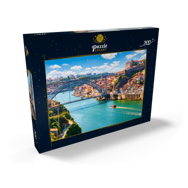 Darstellung des Puzzle Motivs Malerischer, farbenfroher Blick auf die Altstadt von Porto, Portugal 200 Puzzle Schachtel Ansicht2