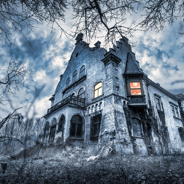 Darstellung des Puzzle Motivs Lost Places - Altes verwunschenes verlassenes Haus 500 Puzzle 3D Modell