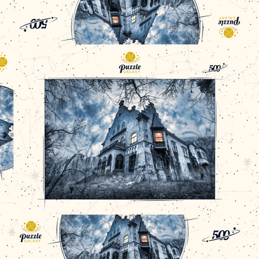 Darstellung des Puzzle Motivs Lost Places - Altes verwunschenes verlassenes Haus 500 Puzzle Schachtel 3D Modell