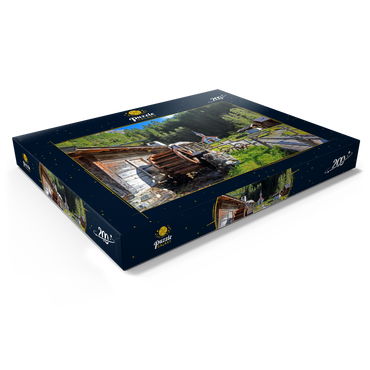 Darstellung des Puzzle Motivs Wassermühle und Kapelle im Mühlendorf bei Gschnitz im Gschnitztal 200 Puzzle Schachtel Ansicht1