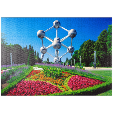 Darstellung des Puzzle Motivs puzzleplate Atomium im Stadtteil Laeken, errichtet für die Weltausstellung 1958 - Brüssel, Belgien 1000 Puzzle