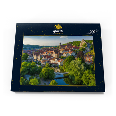 Darstellung des Puzzle Motivs Blick auf die Altstadt an der Kocher 200 Puzzle Schachtel Ansicht3