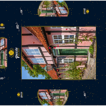 Darstellung des Puzzle Motivs Erichsens Gård Museum 100 Puzzle Schachtel 3D Modell