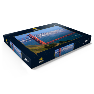 Darstellung des Puzzle Motivs Golden Gate Bridge vor San Francisco, Kalifornien, USA 100 Puzzle Schachtel Ansicht1