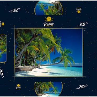Darstellung des Puzzle Motivs Urlaubsparadies, Malediven 200 Puzzle Schachtel 3D Modell