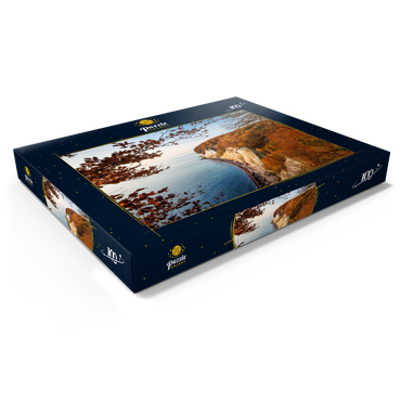 Darstellung des Puzzle Motivs Buchenwald an der Kreideküste im Nationalpark Jasmund, Insel Rügen - Deutschland 100 Puzzle Schachtel Ansicht1