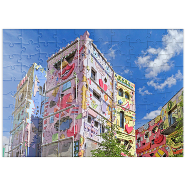 Darstellung des Puzzle Motivs puzzleplate Happy Rizzi House am Magniviertel, Braunschweig, Niedersachsen, Deutschland 100 Puzzle