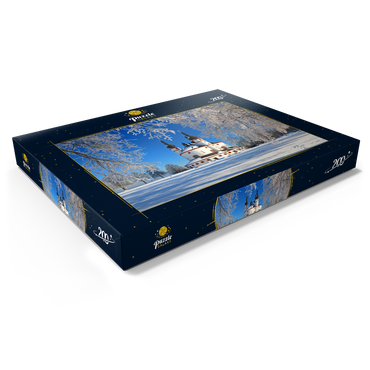 Darstellung des Puzzle Motivs Dreifaltigkeitskirche Kappl - Wallfahrtskirche der Heiligsten Dreifaltigkeit im Winter bei Waldsassen 200 Puzzle Schachtel Ansicht1