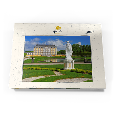Darstellung des Puzzle Motivs Schlossgarten der Augustusburg in Brühl zwischen Köln und Bonn, Deutschland 1000 Puzzle Schachtel Ansicht3