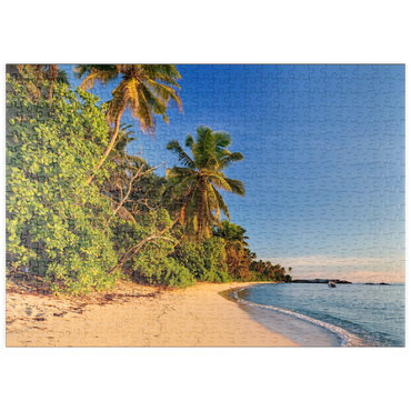Darstellung des Puzzle Motivs puzzleplate Strand Anse Forbans, Ostküste, Insel Mahe, Seychellen 500 Puzzle
