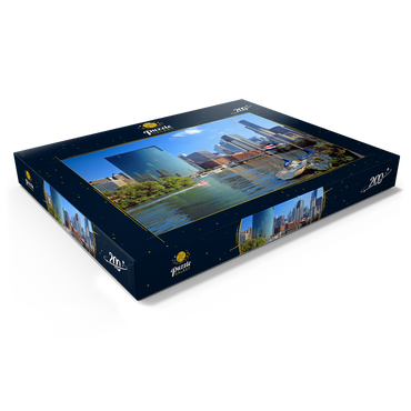 Darstellung des Puzzle Motivs Skyline von Chicago, Illinois, USA 200 Puzzle Schachtel Ansicht1