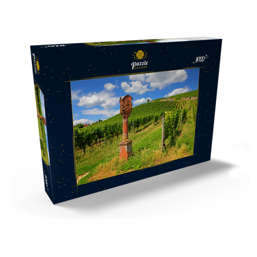 Darstellung des Puzzle Motivs Bildstock im Weinberg bei Schloss Johannisberg in Geisenheim am Rhein, Rheingau, Hessen, Deutschland 1000 Puzzle Schachtel Ansicht2