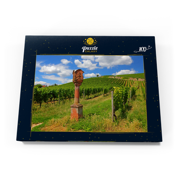 Darstellung des Puzzle Motivs Bildstock im Weinberg bei Schloss Johannisberg in Geisenheim am Rhein, Rheingau, Hessen, Deutschland 100 Puzzle Schachtel Ansicht3