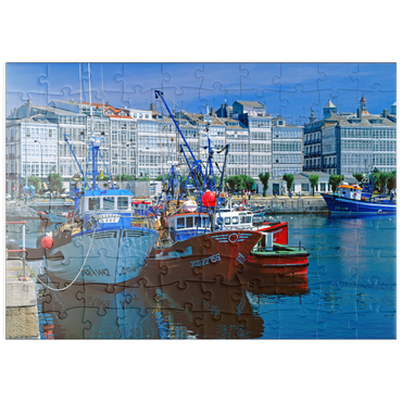 Darstellung des Puzzle Motivs puzzleplate Galeriehäuser am Hafen 100 Puzzle