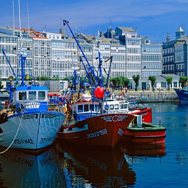 Darstellung des Puzzle Motivs Galeriehäuser am Hafen 500 Puzzle 3D Modell