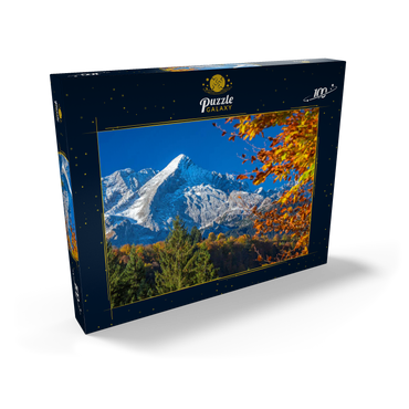 Darstellung des Puzzle Motivs Alpspitze (2628m) im Herbst, Garmisch-Partenkirchen 100 Puzzle Schachtel Ansicht2