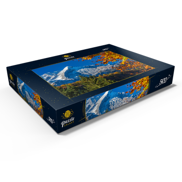 Darstellung des Puzzle Motivs Alpspitze (2628m) im Herbst, Garmisch-Partenkirchen 500 Puzzle Schachtel Ansicht1