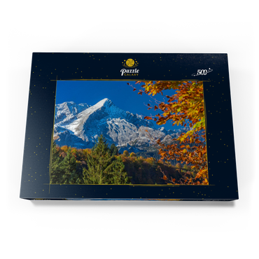 Darstellung des Puzzle Motivs Alpspitze (2628m) im Herbst, Garmisch-Partenkirchen 500 Puzzle Schachtel Ansicht3